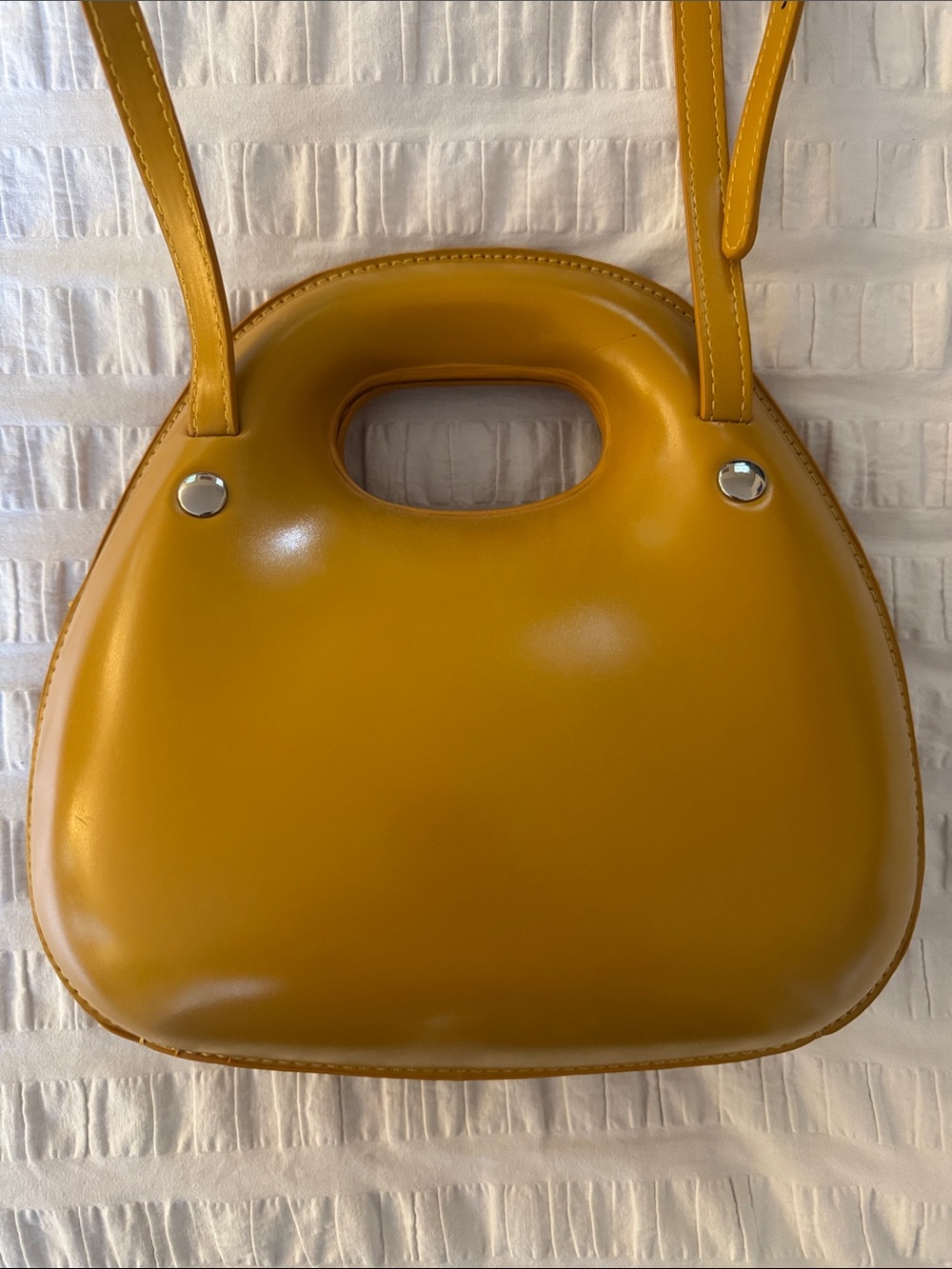 Mustard Yellow Women’s Crossbody Shoulder Bag - Picture 4 of 6
